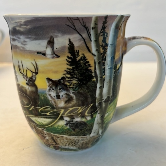Oregon Deer Rams Wolf Oversize souvenir coffee mug - Picture 3 of 6